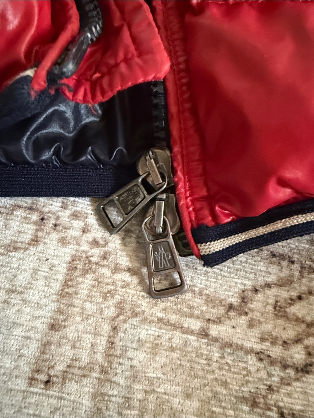Moncler Boys 10 Shiny Red Puffer Jacket - Picture 6 of 12